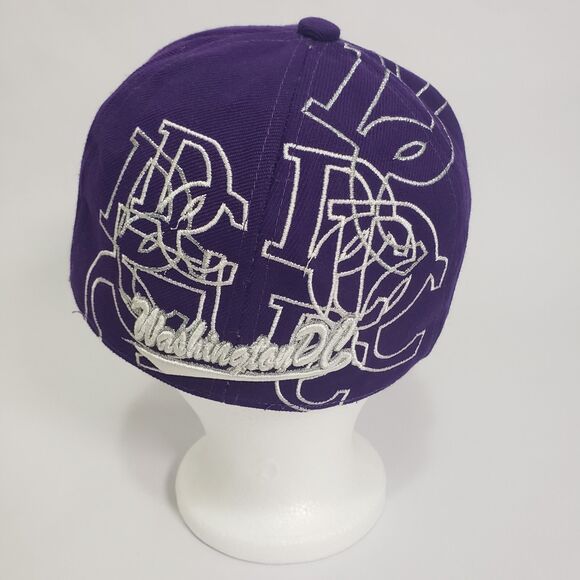 DC Washington City Hunter Baseball Cap Hat Mens M Purple Logo Fitted Embroidered - Picture 6 of 10
